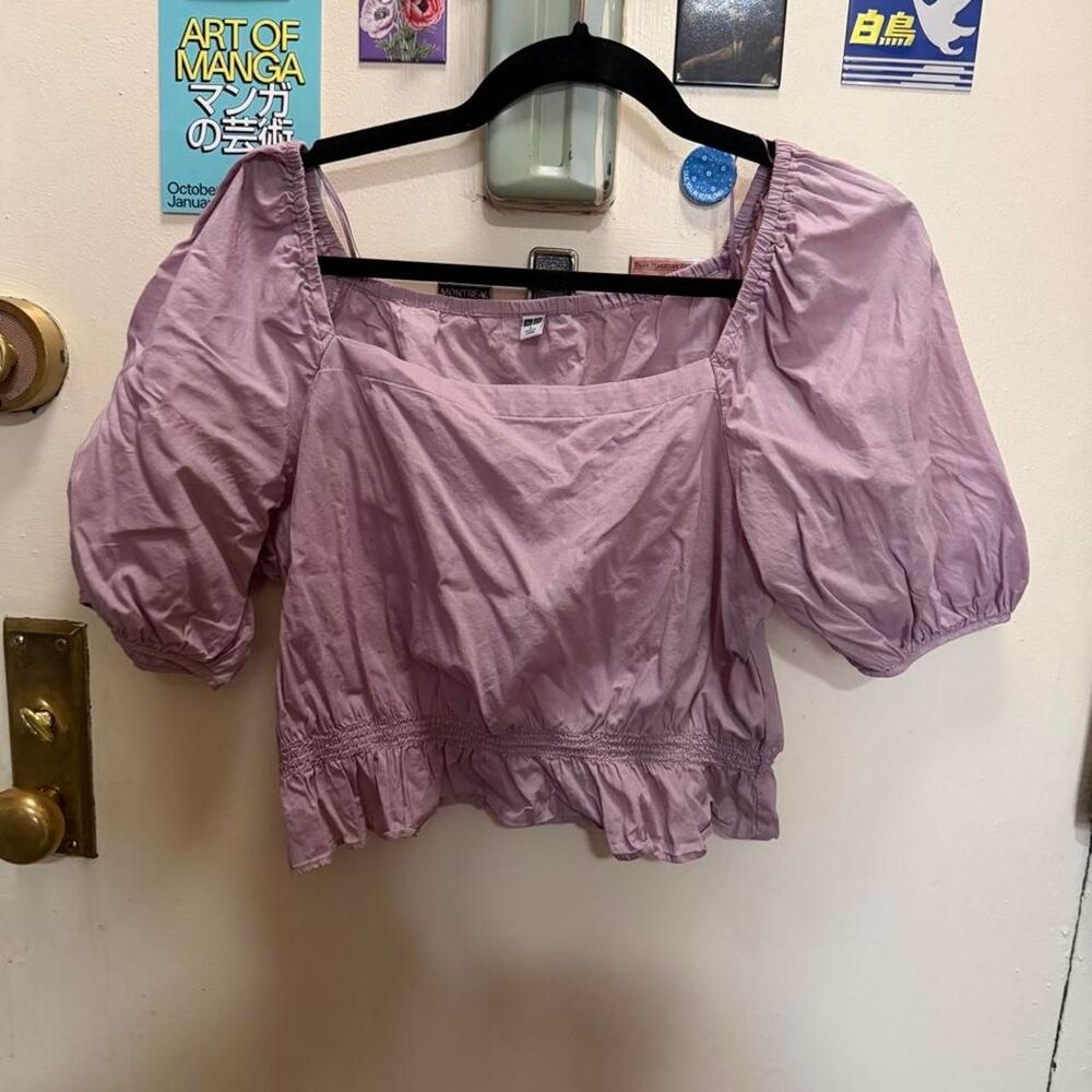 Uniqlo Women's Purple and Pink Shirt